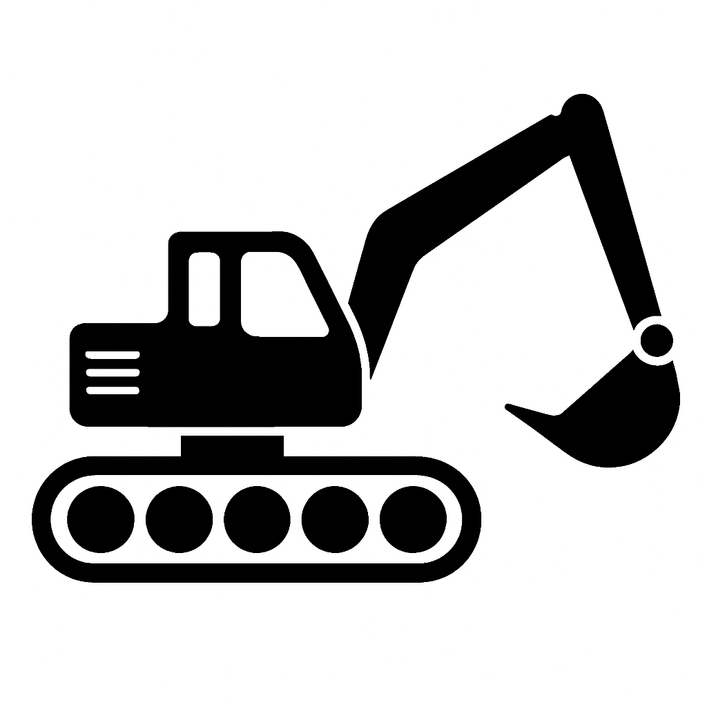 Construction excavator for monitoring services